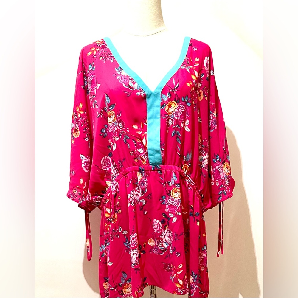 The Pioneer Woman Vibrant Pink floral Top XXL